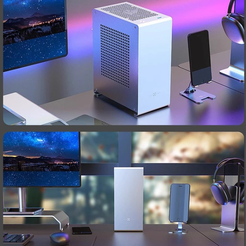 Itx Mini Host per computer Amd Ryzen 5700g/5600gt/12100f 6500xt Host per computer desktop portatile e conveniente per giochi e computer da ufficio