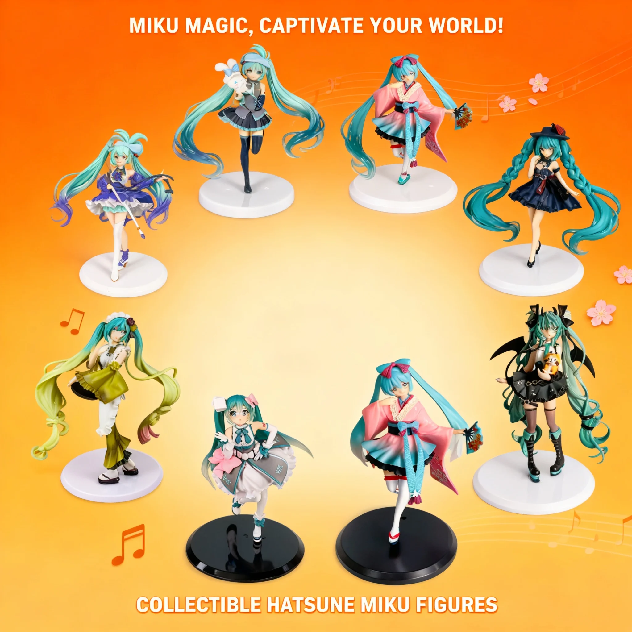 

Anime Figure Miku Hatsune Sailor Moon Yuno Gasai Rem Re Zero Emilia Kimetsu no Yaiba Demon Slayer Genshin Impact Cosplay Doll