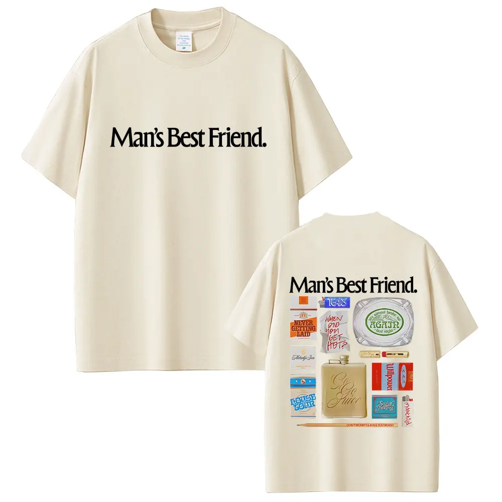 

Sabrina Carpenter Man's Best Friend Object T-shirt Men Women Fashion Oversized Short Sleeve T Shirts Male Casual Cotton T-shirts