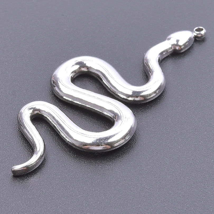 6 pièces/lot accessoires de mer coquille conque serpent pendentif breloques en acier inoxydable pour la fabrication de bijoux en vrac collier à faire soi-même boucles d'oreilles matériel