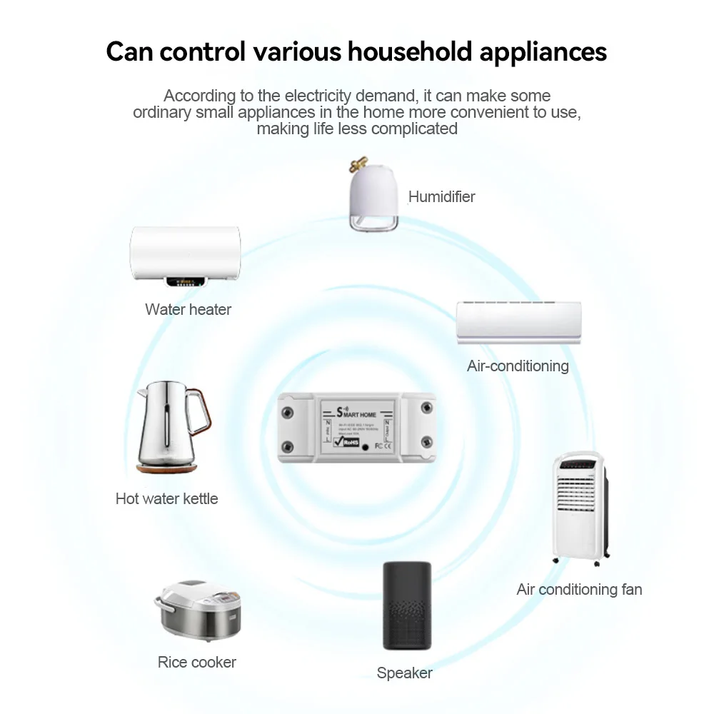 Smart Home Easy Installation And Setup Stylish Design Energy Efficient Timer Top-selling Device Remote Control Wireless