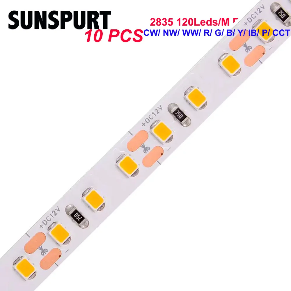 

5-100M 120LED/M Led Strip Light PC SMD 2835 White Ledstrip Waterproof DC12V 24V LED Strip Tape Lamp Light Strip For Room Bedroom