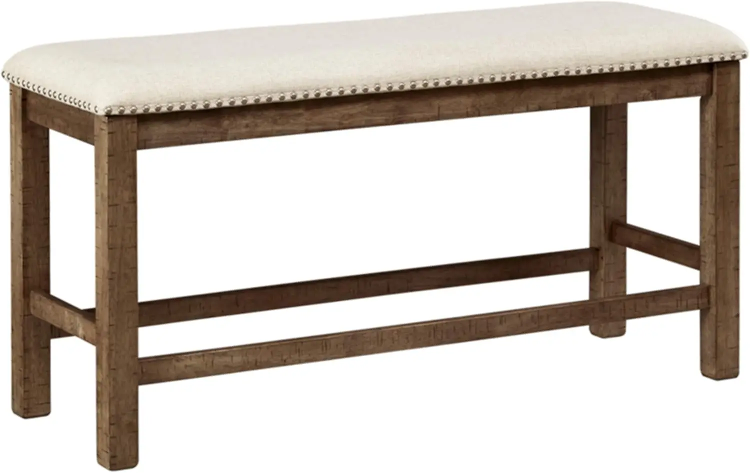 Morriville Counter Height Upholstered Dining Room Bench, Brown