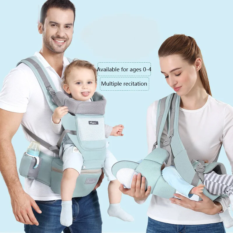 Newborn Carrier Baby Cozy Baby Wrap Carrier with Hook&Loop for Easily Adjustable Soft Fabric Baby Carrier