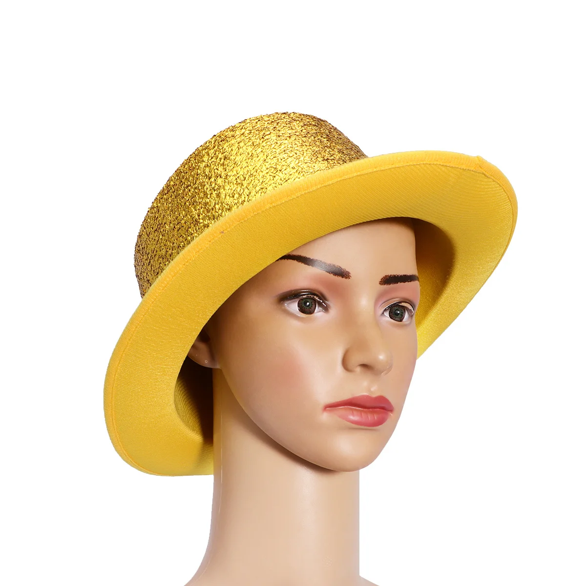 

Glitter Top Soft Shiny Party Cosplay Hat For Adults Sparkly Magician Performance Cap Sequin Hat Decorative Breathable