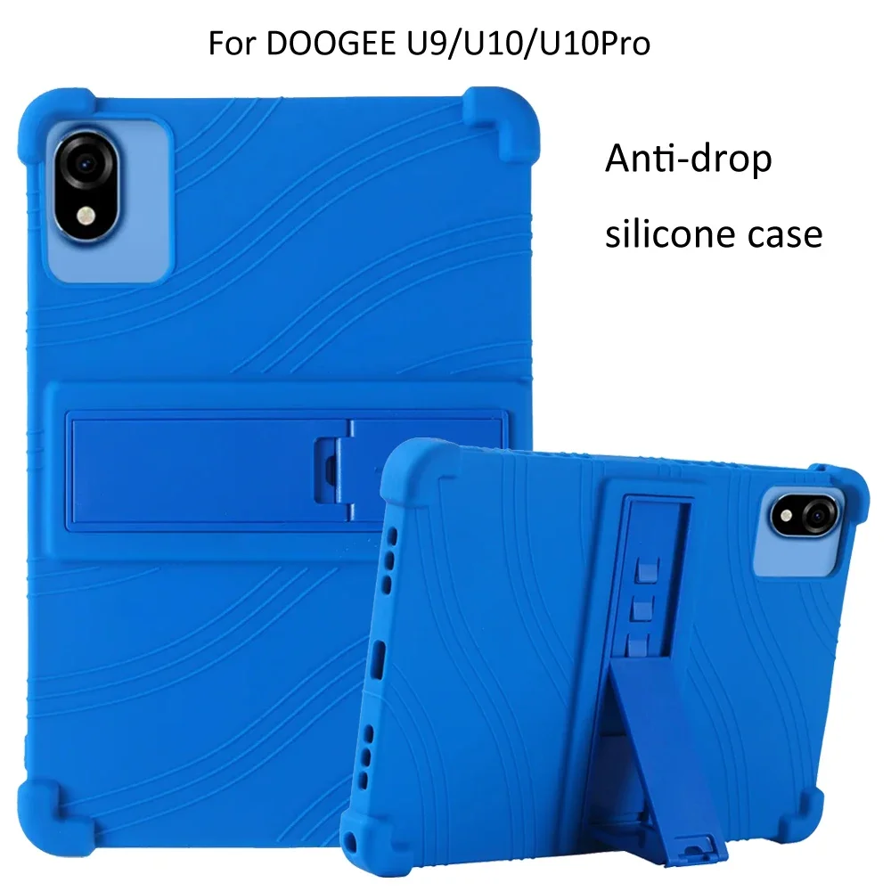 For DOOGEE U9 U10 10.1 Inch Tablet Case, Shockproof Cover for DOOGEE U10 Pro Soft Kids Safe Silicon Tablet Stand Case Coque