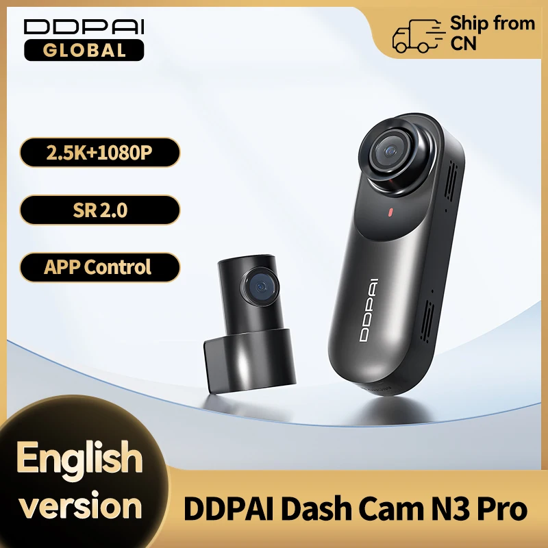 DDPAI Mola N3 Pro  Dash Camera Driving Vehicle Cam Wifi Smart Connect Car Recorder 1600P HD