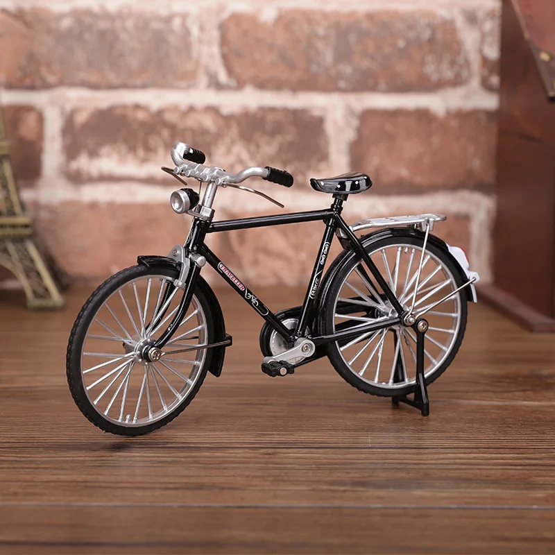 Vintage Iron Bicycle Model Retro Desktop Decor Handmade Ornament