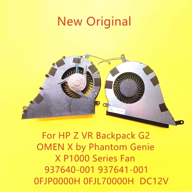 FORNew Original Laptop CPU Cooling Fan For HP Z VR Backpack G2 OMEN X by Phantom Genie X P1000 Series Fan 937640 -001 937641 -00