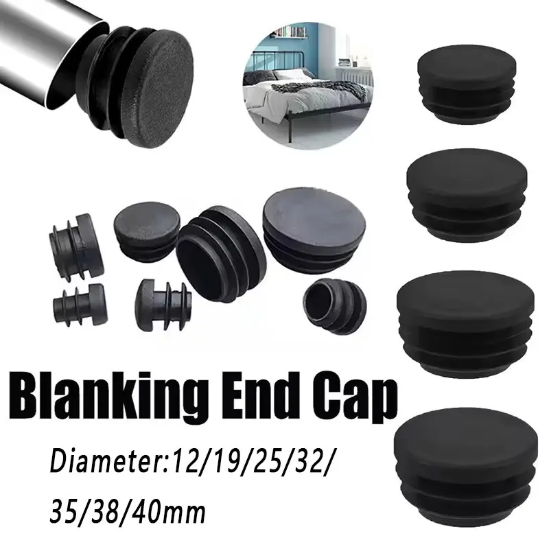 12-40mm Furniture Table Foot Tip Chairs Legs Pad Protector Cover Round Screw Caps Pipe Plug Lid Tube Hole Protection Cap