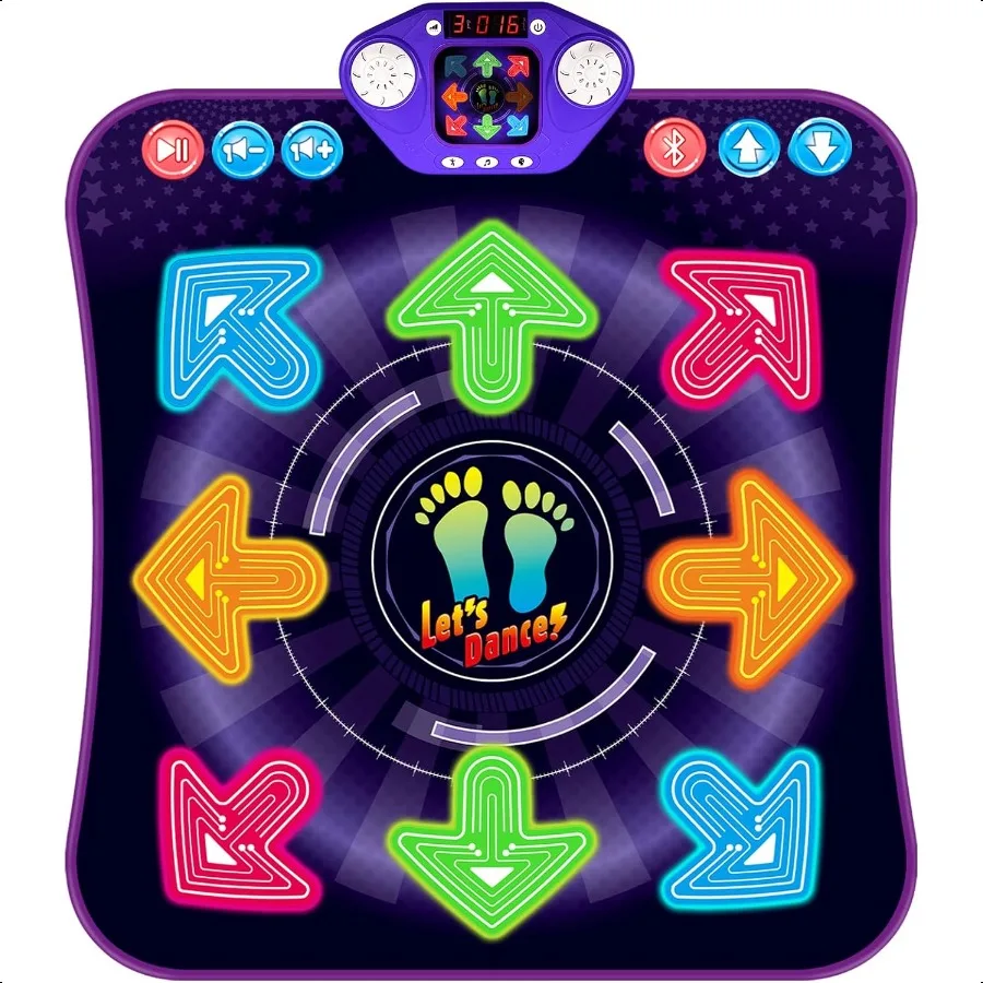 

Танцевальный коврик, игрушки для девочек и мальчиков 312 лет, танцевальный коврик с подсветкой, 8 кнопок, Bluetooth, музыкальная танцевальная игра с 7 режимами игры, Христос