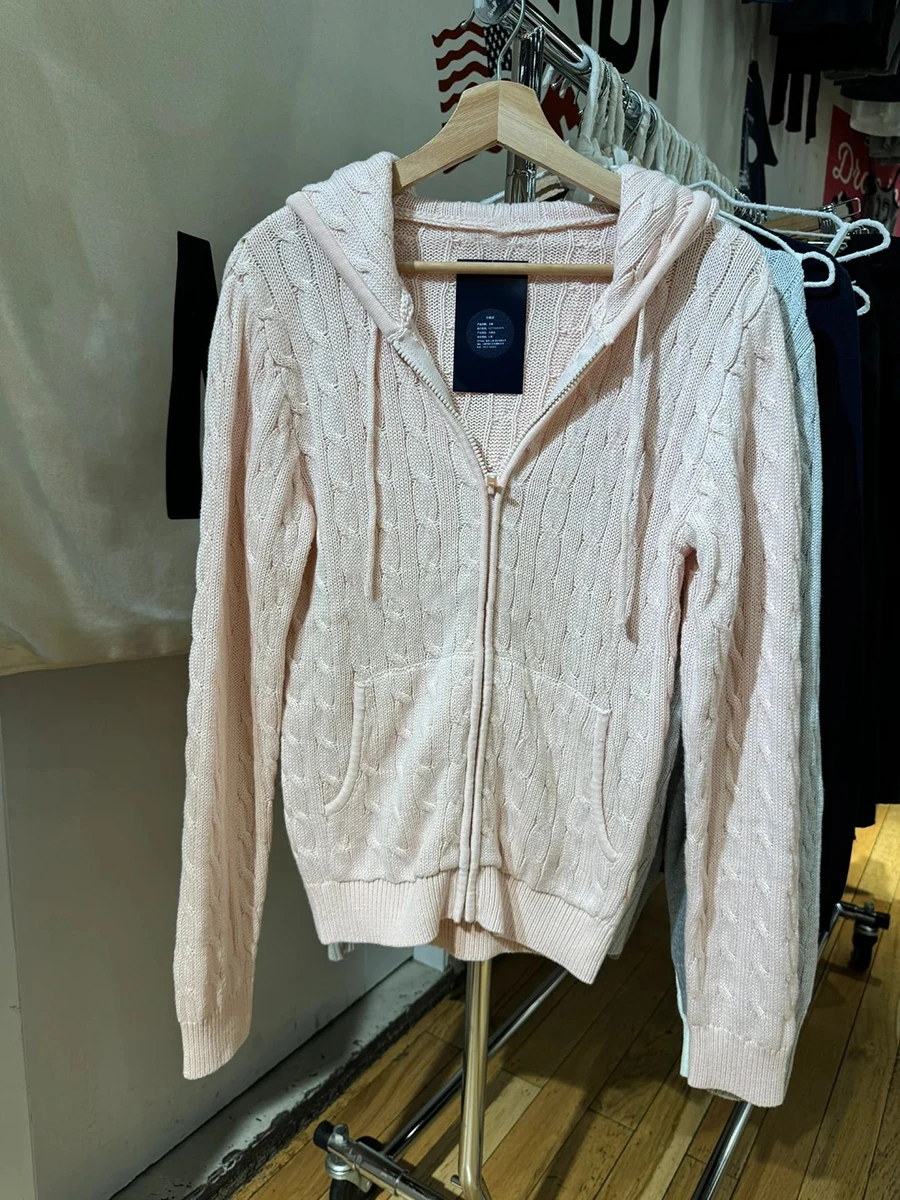 Cardigan à Fleurs Torsadées pour Femme, Pull à Manches sulf, avec Cordon de Proximité, à Capuche, Fermeture Éclair, Streetwear, Doux, Manteau, Haut Y2K, Automne