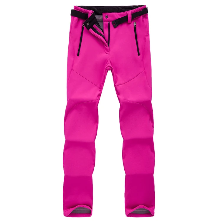 TRVLWEGO Damen-Herbst-Winterhose, Camping, Skifahren, Wandern, wasserdicht, winddicht, Softshell-Fleece, warm, Outdoor-Sport, Trekking