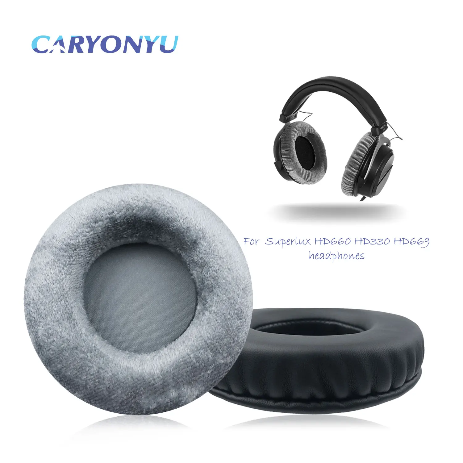 Сменные амбушюры CARYONYU для наушников Superlux HD660 HD330 HD669, утолщенные подушки из пены с эффектом памяти