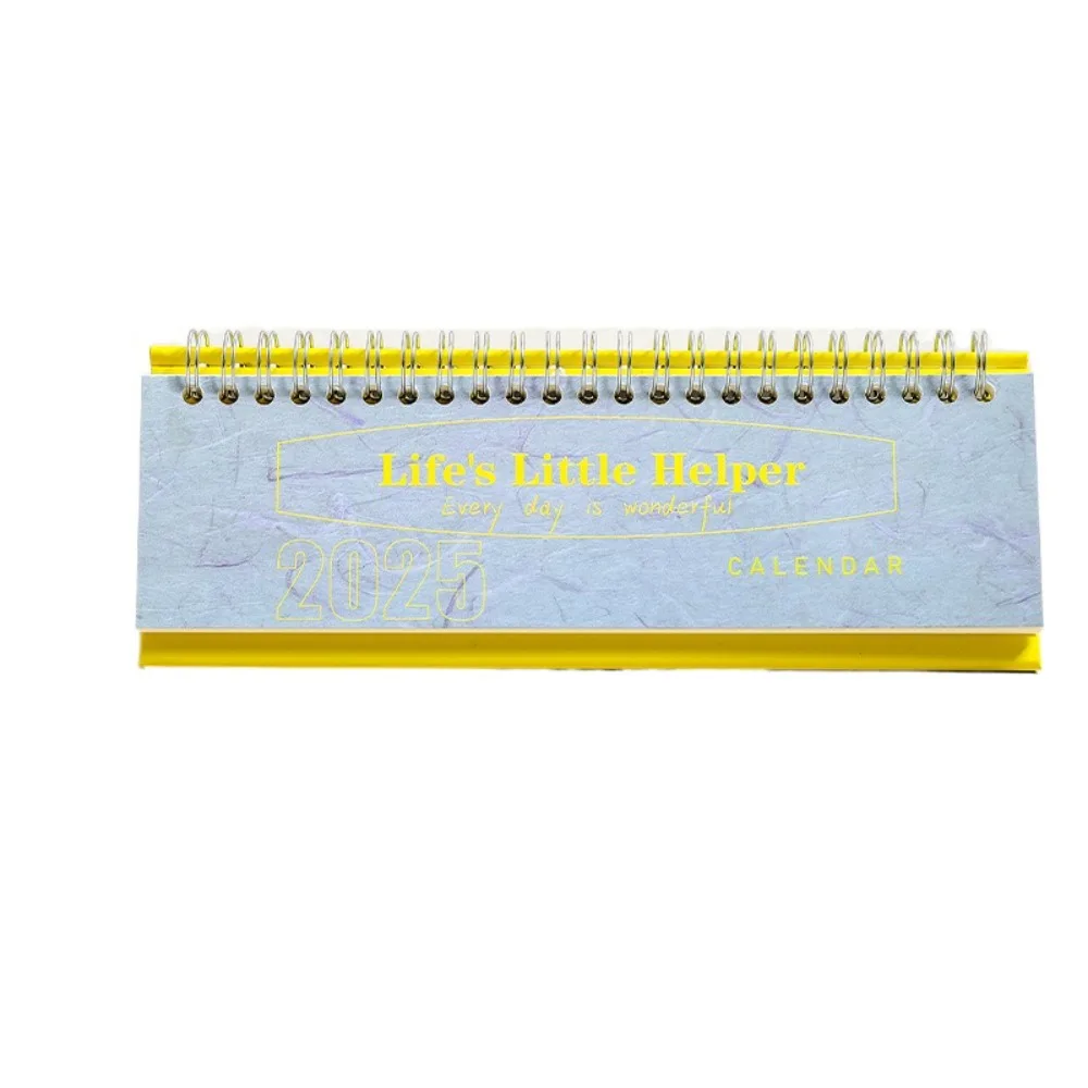 

2Pcs Retro Color Cover 2025 Planning Desk Calendar Comprehensive Retro Weekly Agenda Planner Table Colorful Compact