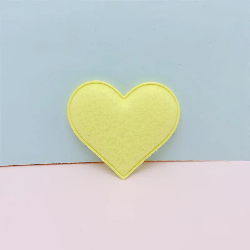 30 Stück 6,5*6CM Doppelseitige Filz-Herz-Applikationen für Babykleidung, Socken, Mützen, Näharbeiten, DIY-Kopfbedeckungen, Schleifen-Zubehör, Aufnäher – Detail 8