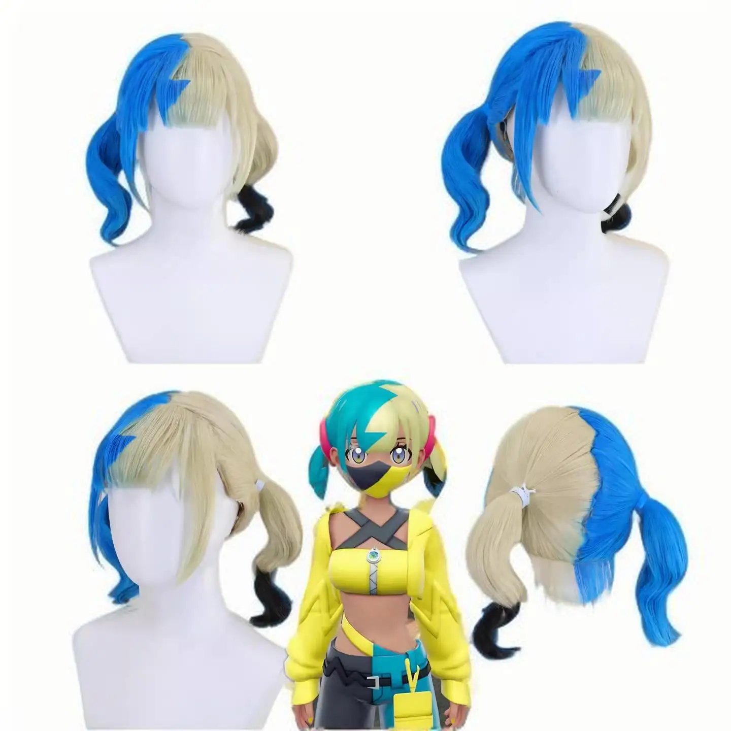 ポケモン伝説 ZA ジャシンテ コスプレウィッグ カナタスタイル 人工毛 カスタムアニメウィッグ 仮装パーティー用