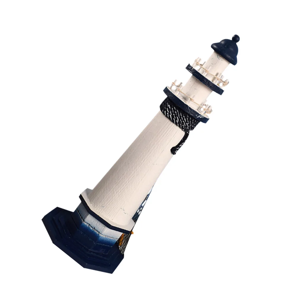 

Wooden Lighthouse Decor Unique Nautical nament Vintage Home Adornment Desk Accessories Coastal Style Craft Gift Ideas