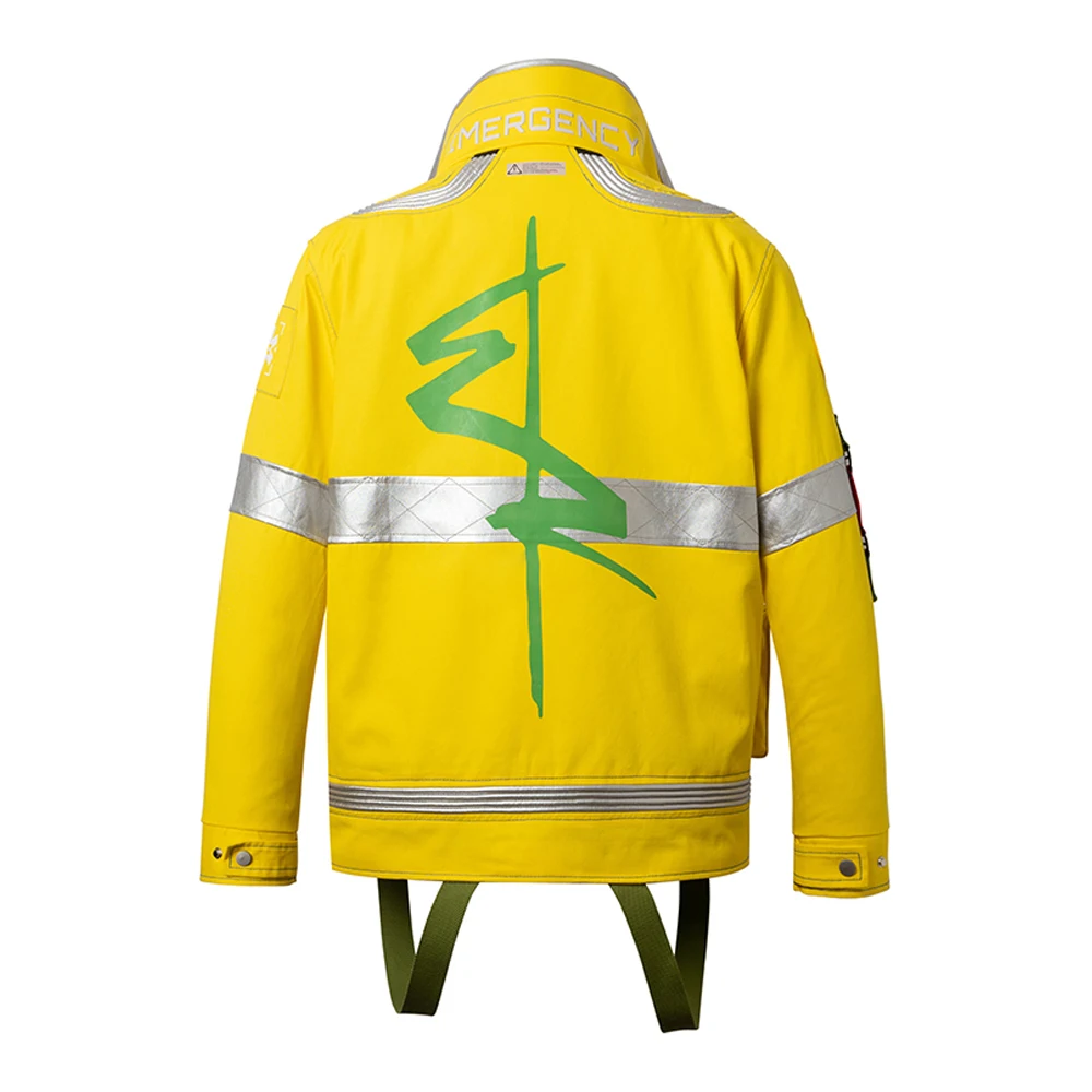 Chaqueta de Cosplay de David Martinez, abrigo de algodón amarillo luminoso, uniforme de juego de poste, traje de fiesta de Carnaval de Halloween para hombres y mujeres