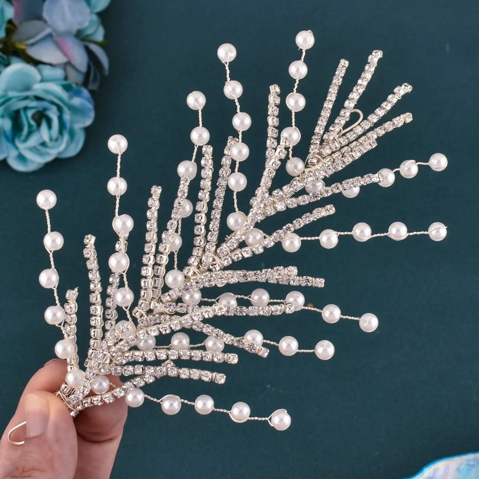 DZ154 Elegant White Pearl Bridal Hair Band Handmade Beaded Wedding Headband Bridesmaid Gifts Woman Jewelry Girl Headwear