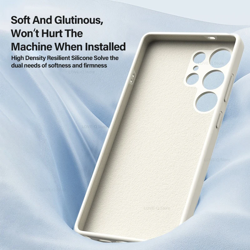 Original Liquid Silicone Phone Case For Samsung Galaxy S25 S 25 S24 S23 S22 Ultra Plus S24 FE S25Ultra Soft TPU Shockproof Cover