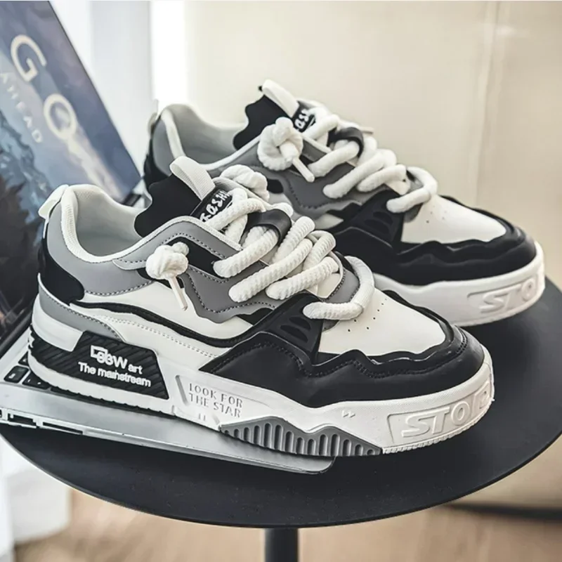 Fashion Men\'s Shoes Lace-up Sneakers Men Platform Mesh Casual Shoes Outdoor Comfortable Soft Soled Running Shoes Tênis Masculino