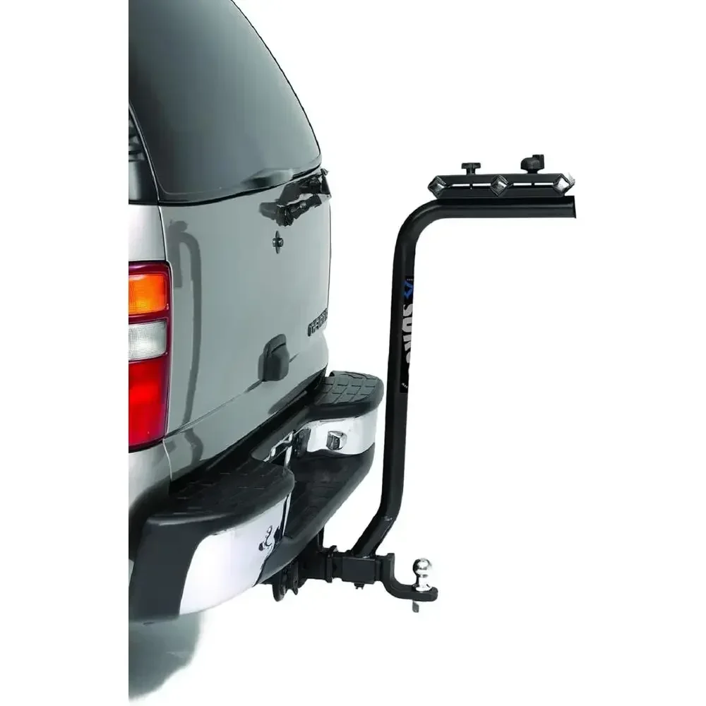 3-Bike Slide Over Rack with Integrated Lock, 2 Receiver Mount, Black