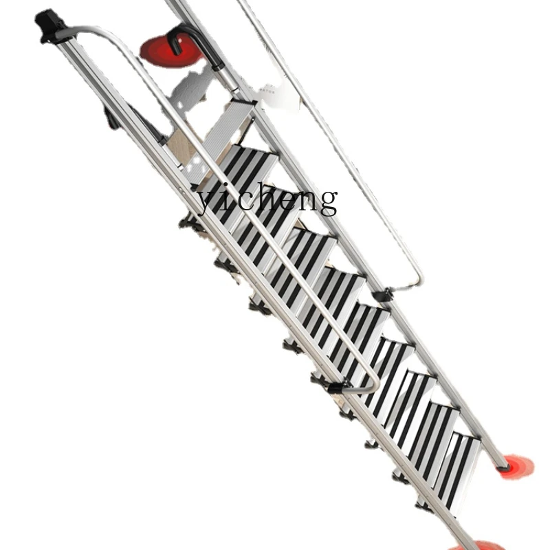 

Xl Telescopic Ladder Indoor and Outdoor Special Foldable Wide Pedal Aluminum Alloy Armrest Ladder