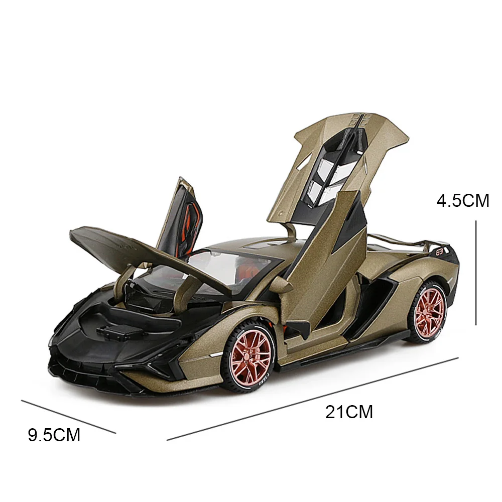 1:24 لامبور أوروس سيان FKP37 سبيكة سيارات رياضية لعب نماذج Diecasts على الطرق الوعرة المركبات ضوء الصوت نموذج مصغر سيارة هدايا الاطفال