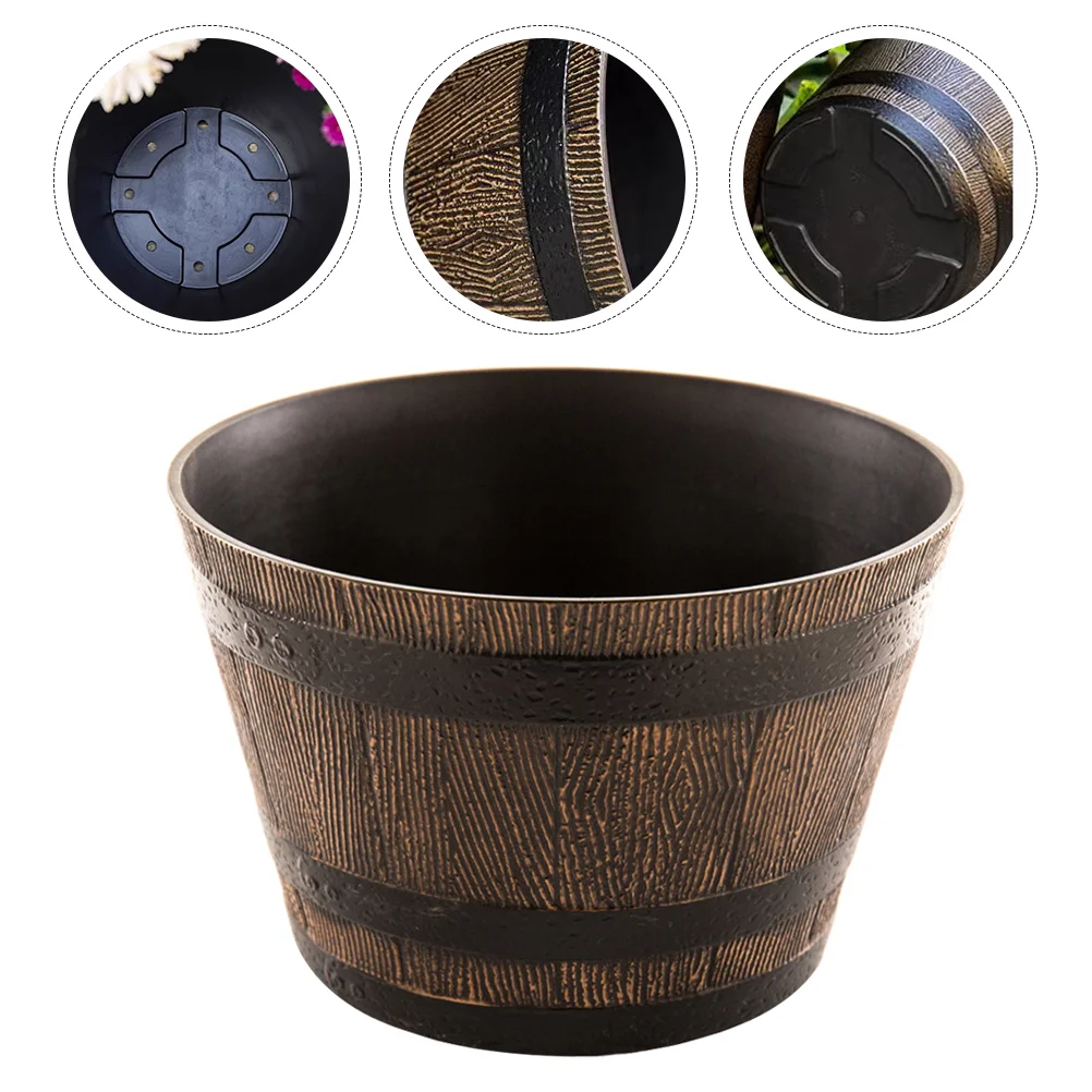 Retro Flower Pots Garden Outdoor Rustic Patio Planter Planters for Plants Vintage