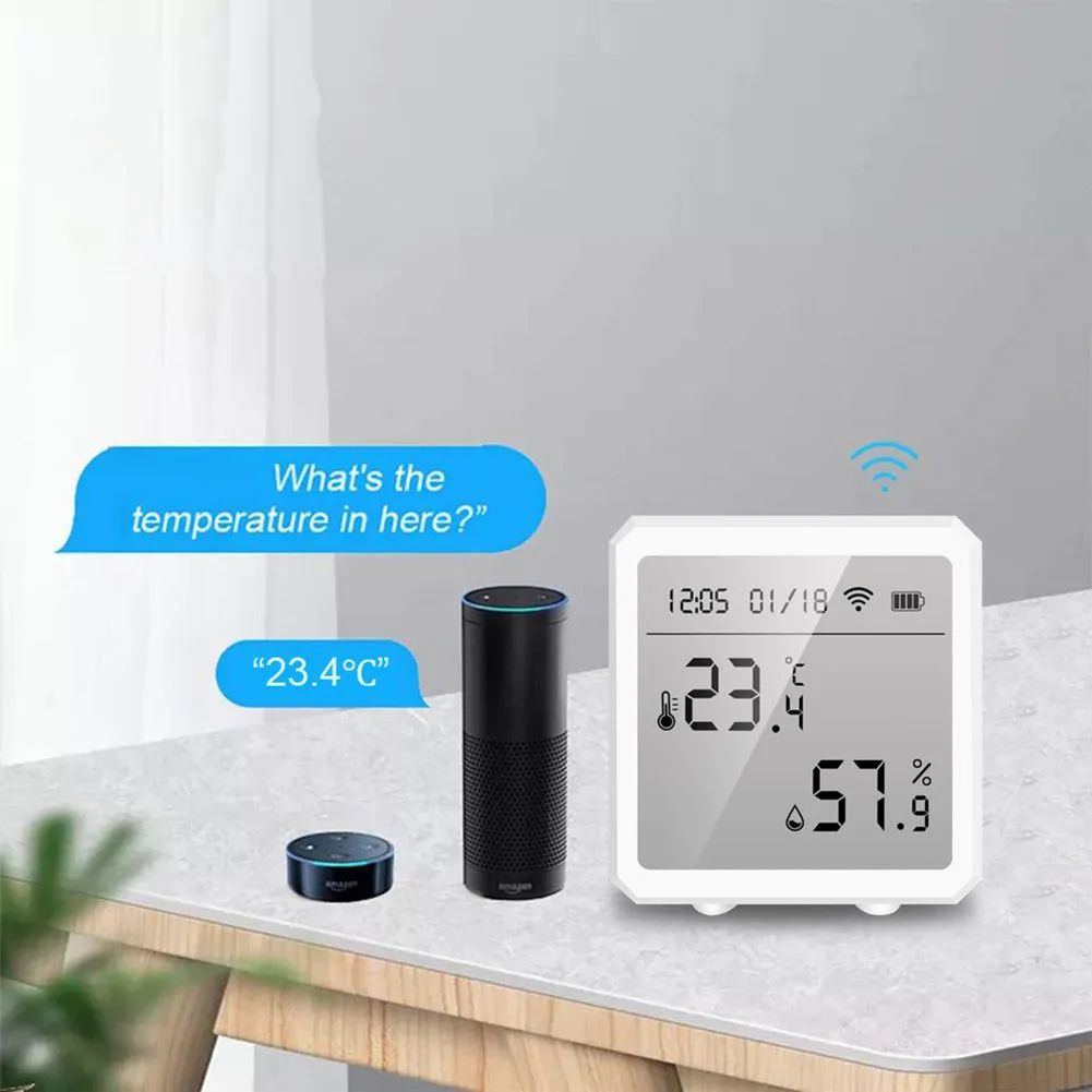 Wireless WiFi Hygrometer Thermometer with Remote Monitoring and App Alerts for Accurate Temperature and Humidity Control