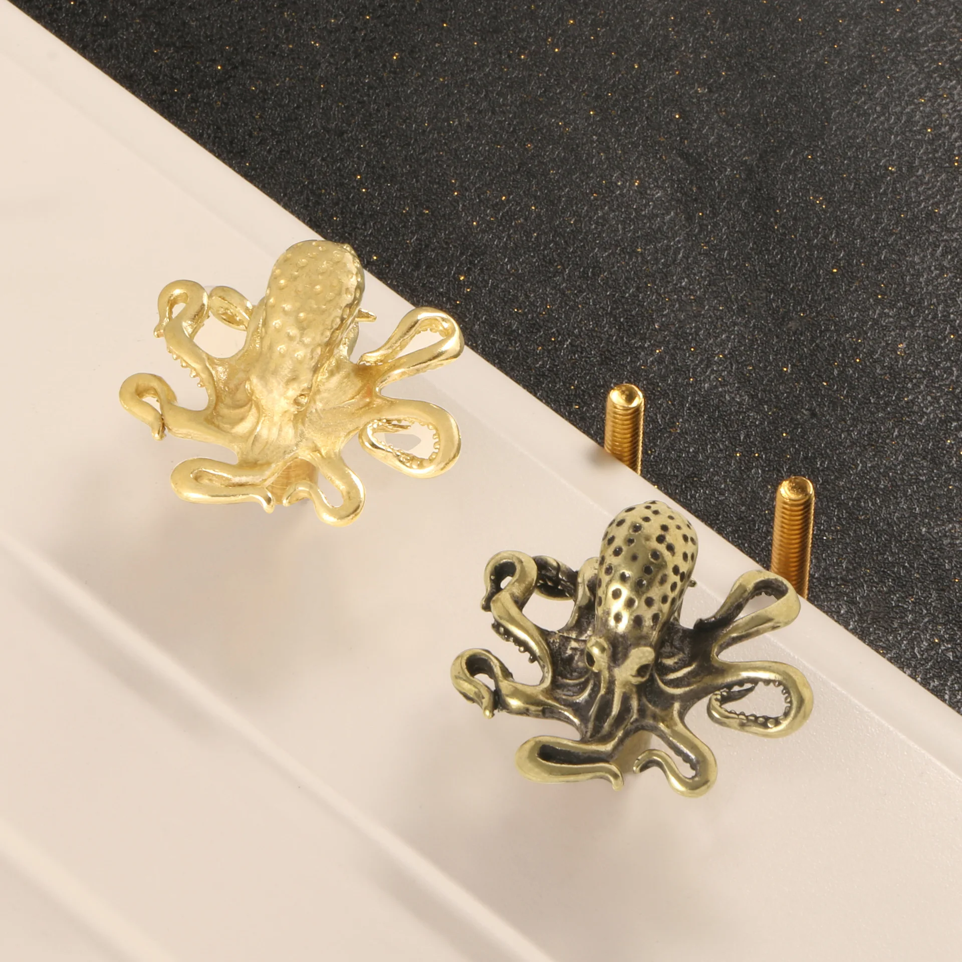 

Solid Brass Octopus Door Pulls – Ocean Nautical Home Decor Cabinet Pulls Handle Knobs Decorative Drawers DIY