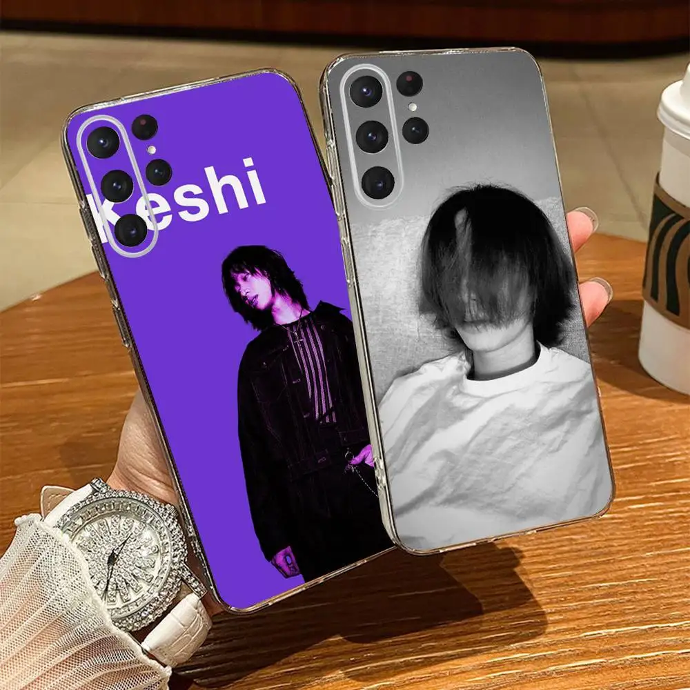 

Keshi Singer Phone Case For Samsung S24,30,21,22,23,20 FE,lite,PIus,Ultra,5G,Note,9,10 Transparent Cover