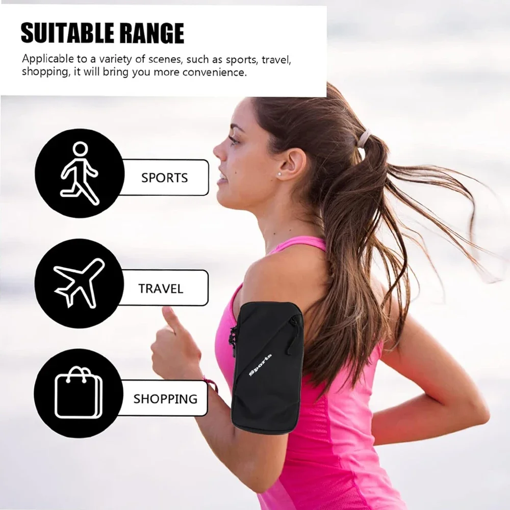 

1PCS Universal Phone Armband - Sports Arm Bag with Zipper Pockets, Non-Slip Design for Running,Walking, Hiking & Biking,Workouts