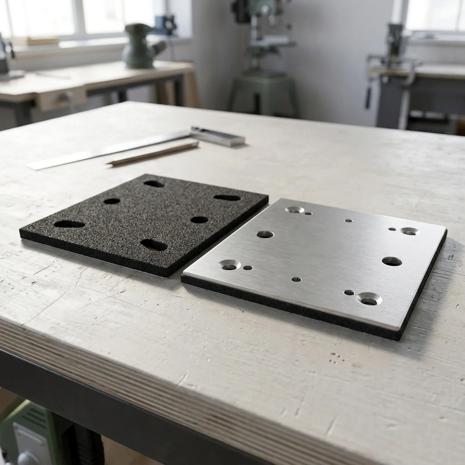 Pratical Nice Portable Power Tool Workshop Equipment Sander Pad Backing Plate Square 1/4 Sheet 100*110mm Pratical
