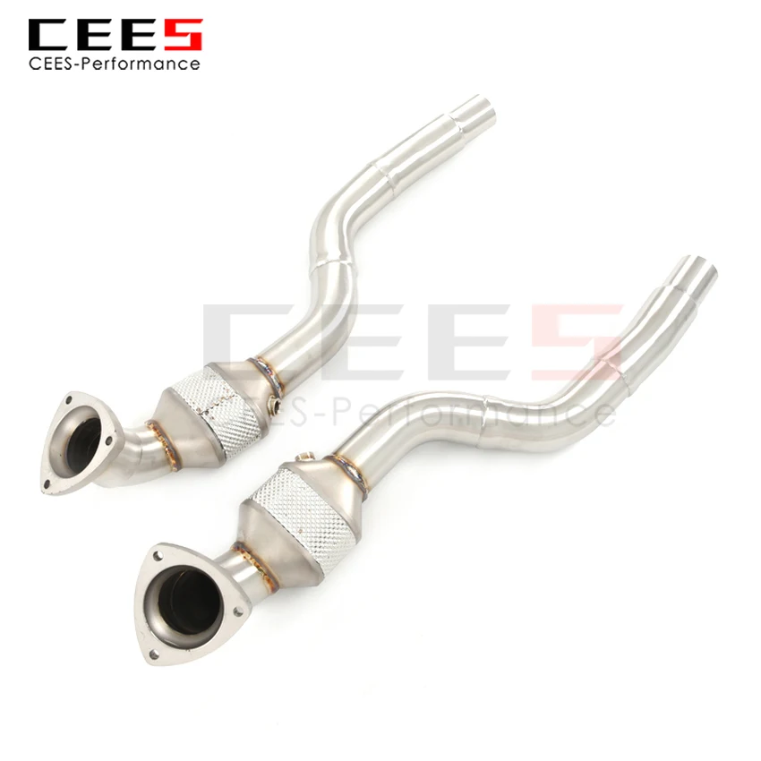 

CEES Exhaust System For Maserati GT 4.7 Headers With Catalyst Test Pipe Converter High Flow Catted Exhaust Downpipe Car Parts