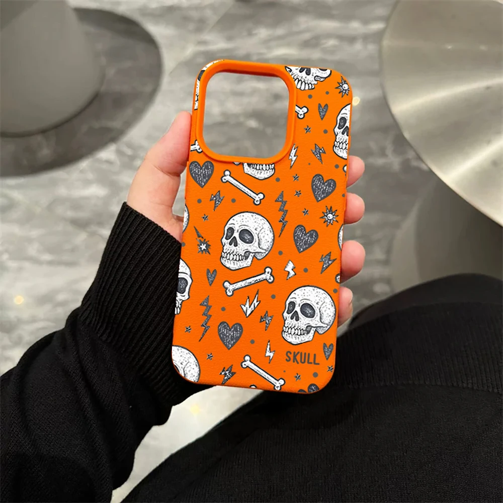 Skelettknochen-Handyhülle für iPhone 17 16 15 14 13 12 11 Pro Max 16 15 14 Plus 17 16 15 14 13 12 Pro 17Air Silikon-Matt-Cover – Detail 6