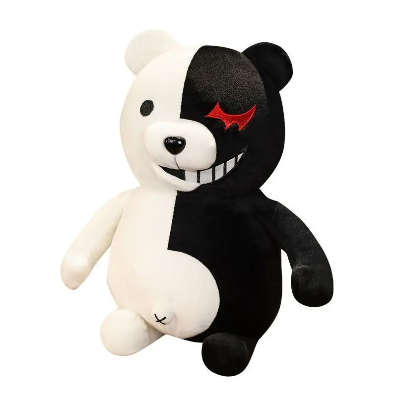 

Projectile Talk about Breaking Black and White Bear Principal Plush Doll Animation with The Same and Cute Two-dimensional Gift
