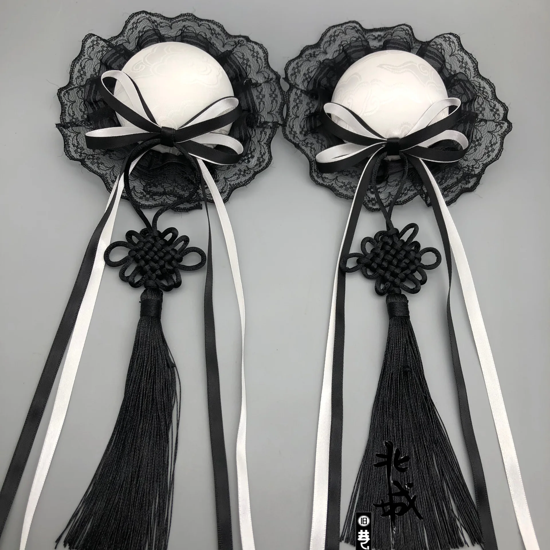 

Wedding Hairpins with Knots And Tassels Traditional Chinese Bridal Headwear Ele Dra Silk Hair Accories
