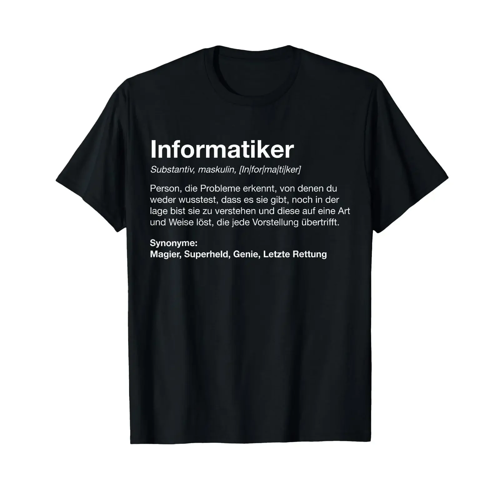 Funny German Informatiker Definition T Shirt Computer Scientist Programmer Nerd  Casual for Men vintage Washed designer clothes