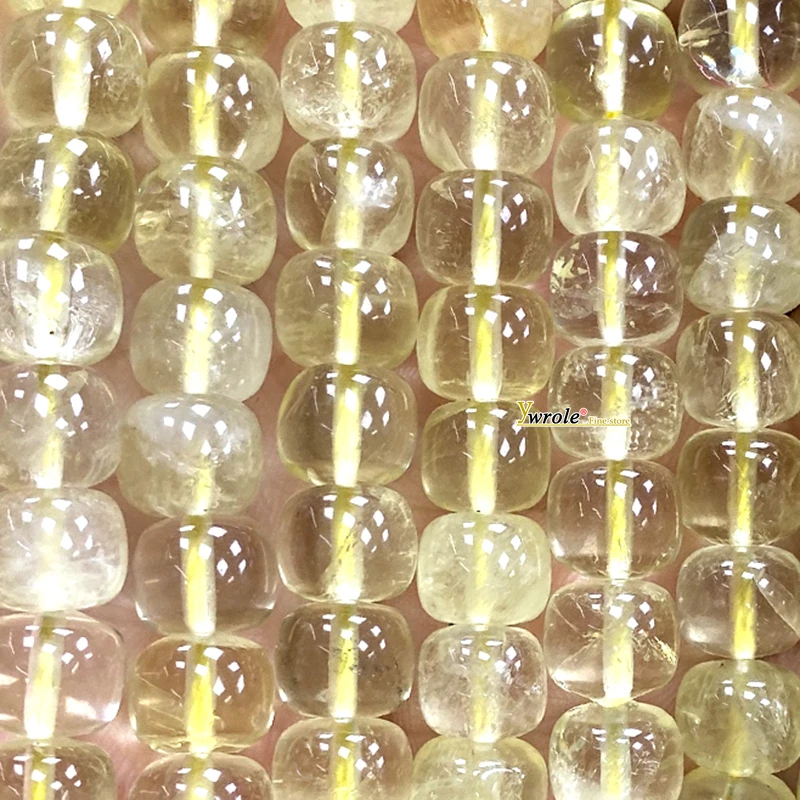Natural Gem Stone 8mm Vintage Beads AAA Lemon Crystal Abacus Spacer Bead for Jewelry Making Diy Bracelet Charms Accessories 15‘’