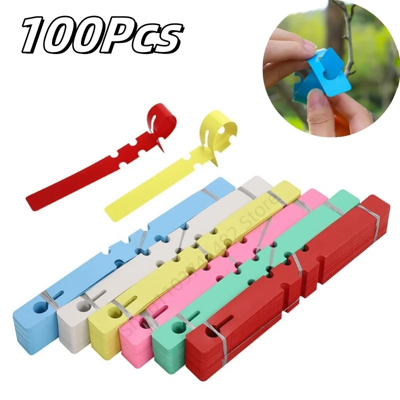 100Pcs Waterproof Plant Markers Plastic Plant Hanging Tags Gardening Plant Marker Label Tools Garden Pots Planters Supply