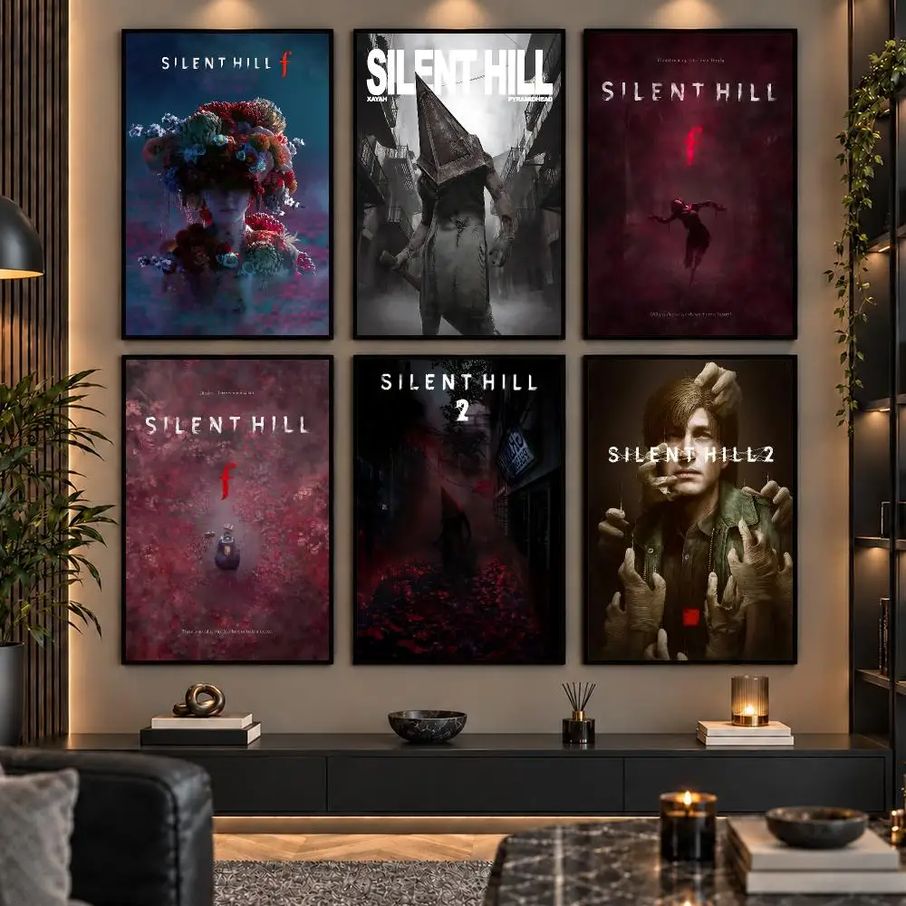 Video Game S-Silent H-Hill Painting Calligraphy Canvas Wall Art Prints for Living Room Bedroom Home Decor Gift
