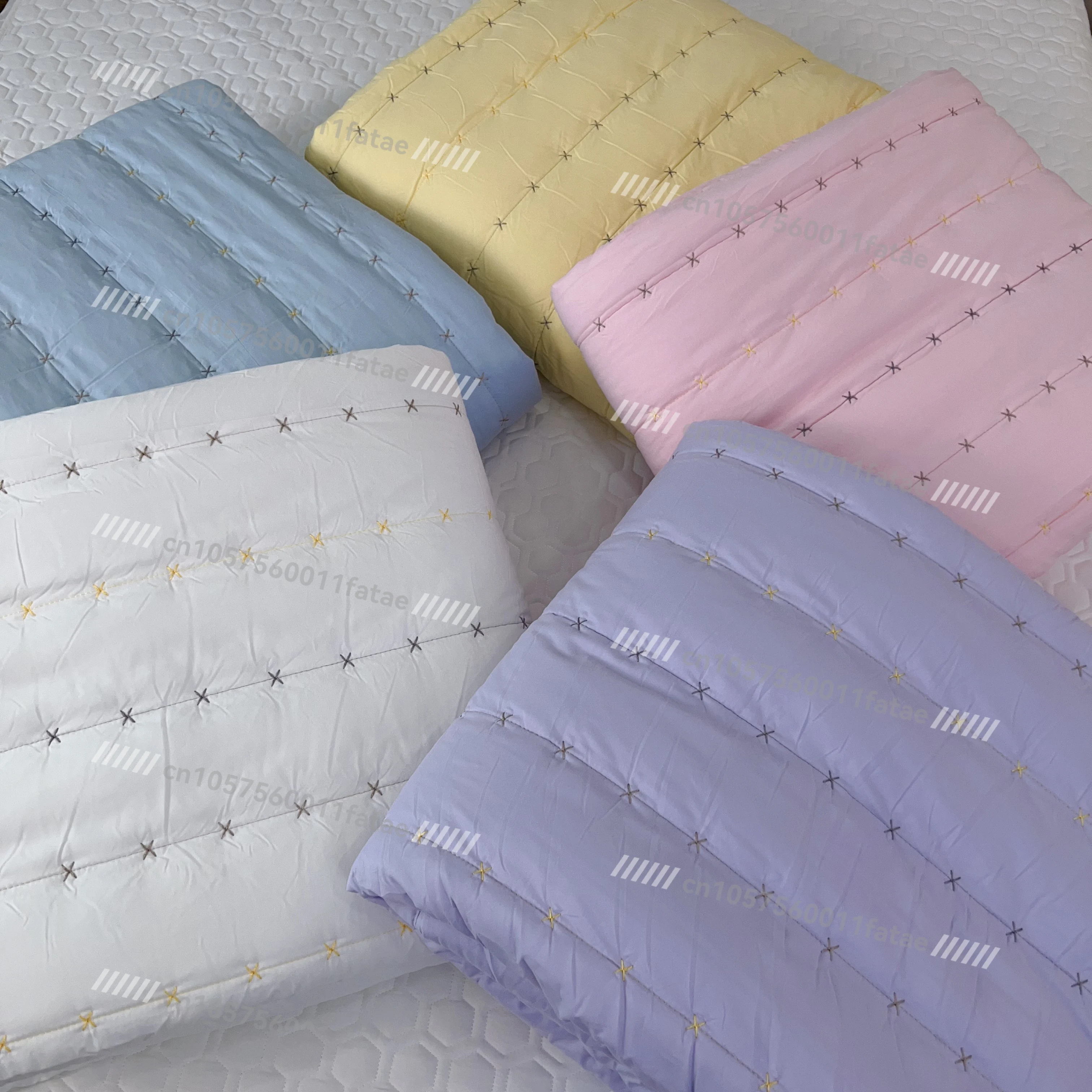 لحاف بسيط بلون سادة للفصول الأربعة، لحاف مريح، ناعم وصديق للبشرة، لحاف منزلي مزدوج #3