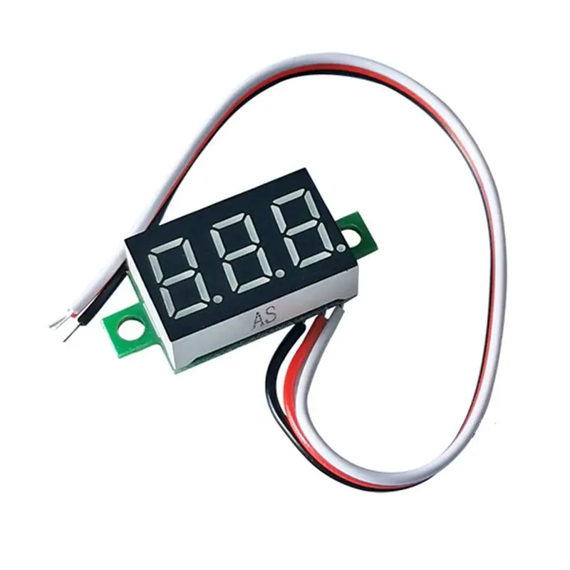A96E-DC Digital Voltmeter Heads 0.36Inch LED Digital Voltmeter DC 0-30.0V Motorcycle Voltmeter Three-Wire