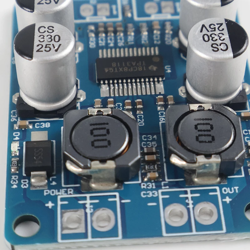 TPA3118 60W Mono Hi-Fi Scheda amplificatore audio DC 8-24V Modulo AMP di potenza digitale a canale singolo per altoparlante fai da te