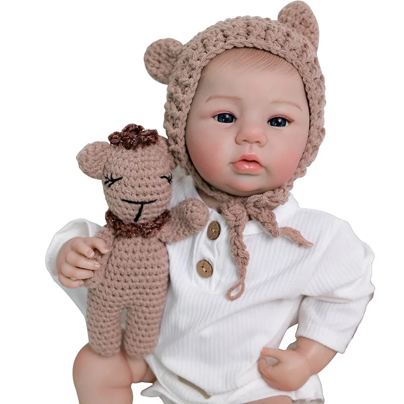 ตุ๊กตาอาบิเกลขนาด 48 ซม. ทาสีเสร็จแล้ว ขนาดเด็กแรกเกิด ผมทาสี ของเล่นตุ๊กตา