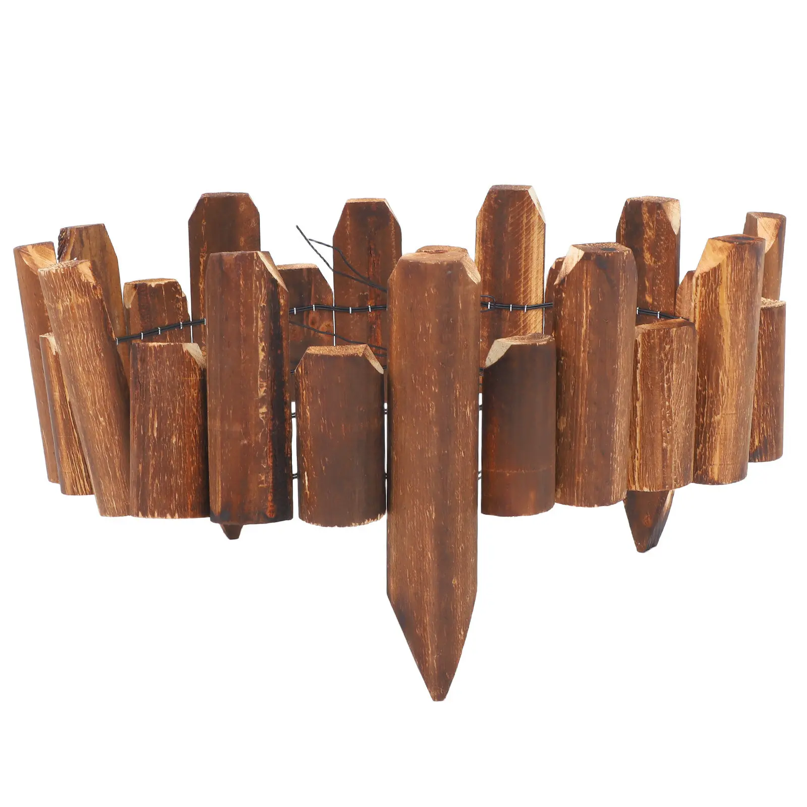 Wooden Courtyard Edging Border Simple Elegant Garden Lawn Edging Decorative Fence Landscape Divider Decorative Fence