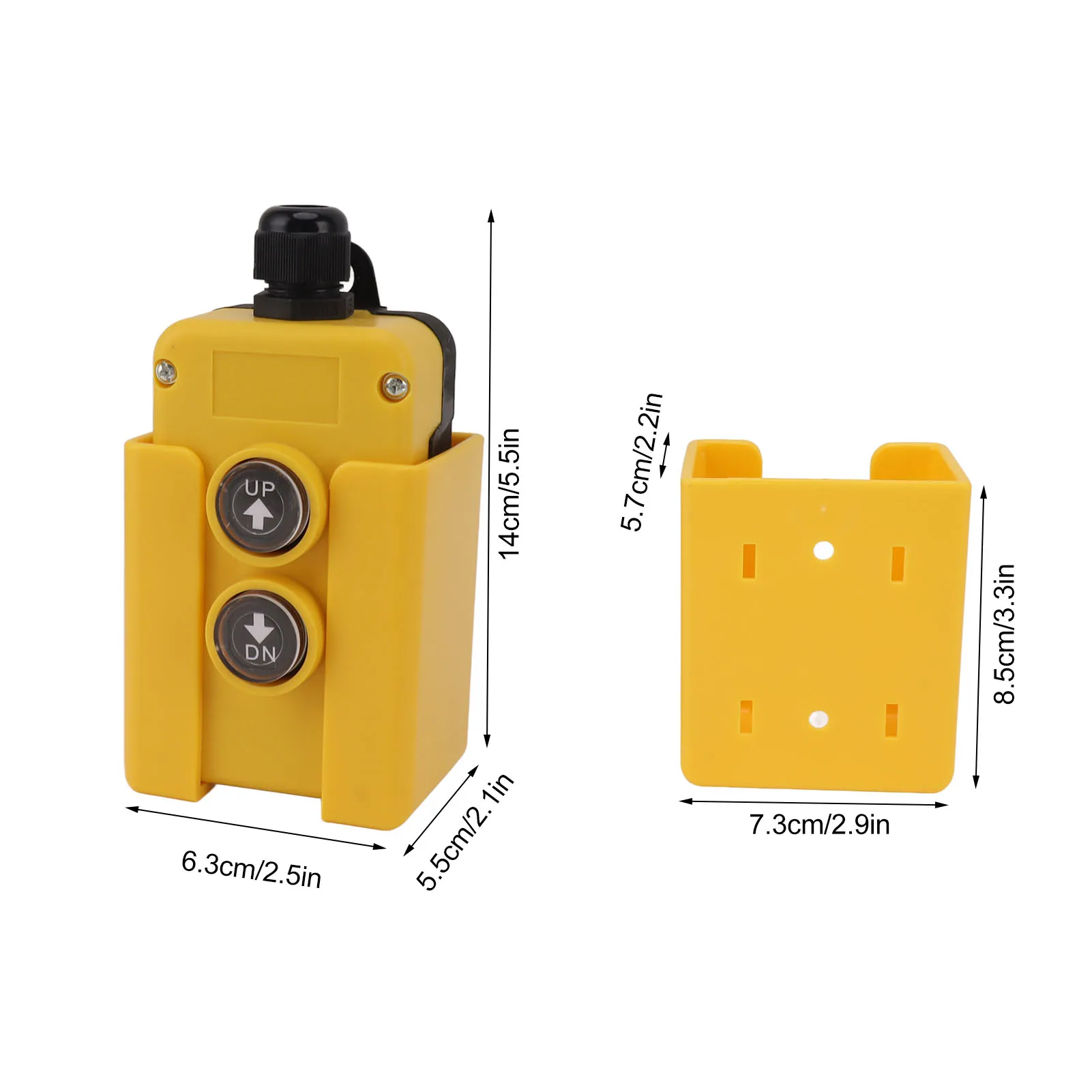 Télécommande de remorque à benne bas 12V, 4 fils, 3 fils, commande haut et bas pour grue de levage, bouton poussoir