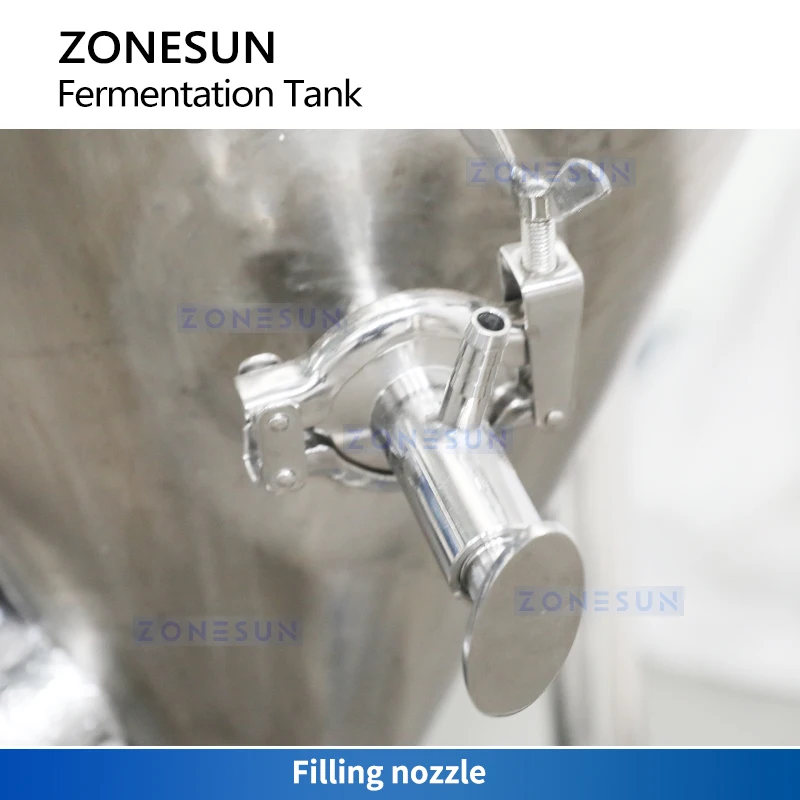 Zonesun tanque de fermentação temperatura controlada medidor de pressão fermentador álcool cerveja fazendo equipamentos de produção ZS-NJJ01